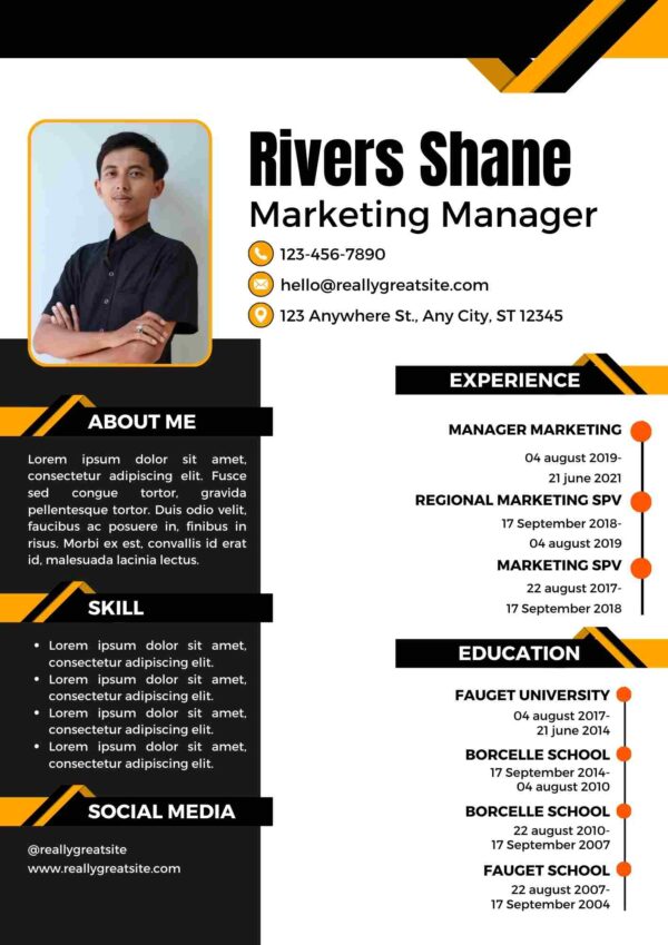 Black And White Modern Professional CV Resume Recruitment Room