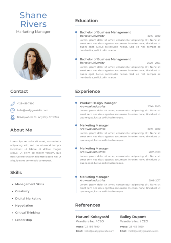 Black And White Modern Professional CV Resume Recruitment Room